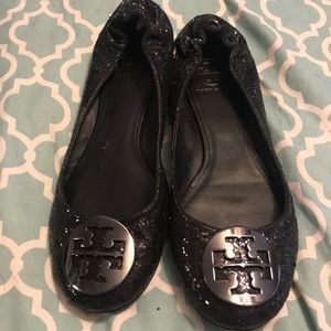 Tory Burch stretch glittered ballet
